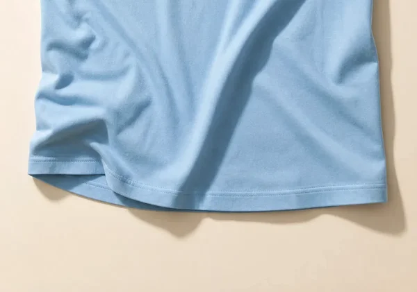 Sky Blue Cotton T-Shirt - Hem & Fit Detail