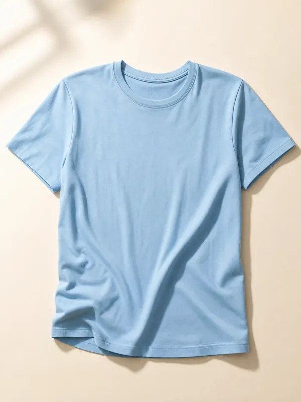 Sky Blue Cotton T-Shirt