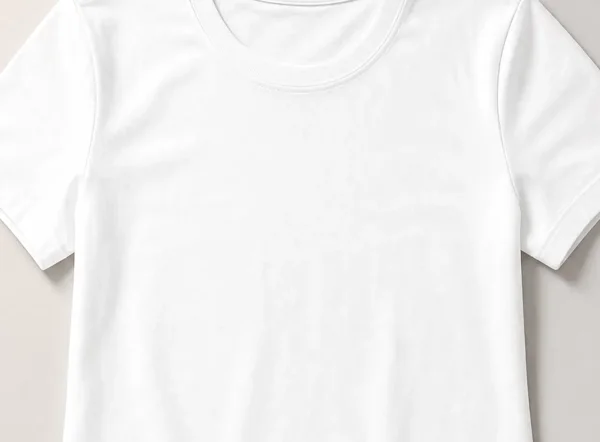 White Cotton T-Shirt - Fabric Texture Close-Up