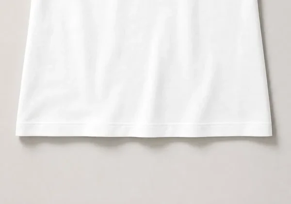White Cotton T-Shirt - Hem & Fit Detail